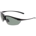 thumbnail image 3 of Polarized TR-90 Sports Wrap Sunglasses Slim Arms 77mm (Black / Green), 3 of 4