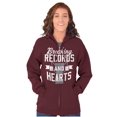 thumbnail image 4 of Breaking Records And Hearts Funny Zip Up Hoodie Men's Women's Brisco Brands 3X, 4 of 6