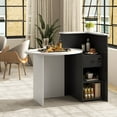 thumbnail image 2 of Costway Front Reception Counter Desk Checkout Office Desk with Open Shelf & Lockable Drawer Black, 2 of 10