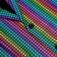 thumbnail image 4 of Men's Metallic Sequin Slim Fit Suit 70s Disco Party Costume, 4 of 5