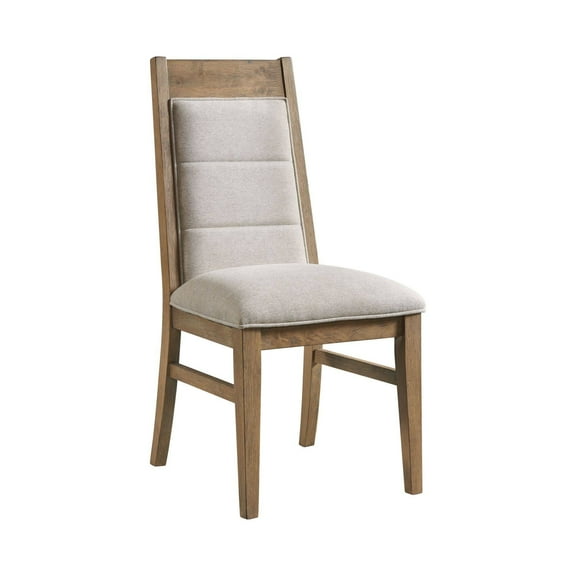 Intercon Chair, Upholstered w/Webbed Seat in Weathered Oak (Set of 2)