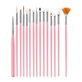 thumbnail image 1 of Nail Art Brush Set - 15 Pcs For Gel Polish, Dotting, Drawing And Painting Nails, 1 of 5