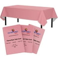 thumbnail image 5 of Exquisite 3 Count 54 x 70 Inch. Pink Rectangular Flannel Backed Table Cover, 5 of 9