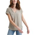 thumbnail image 1 of Camiseta básica a rayas Lucky Brand para mujer negra extragrande Camiseta básica, 1 of 1