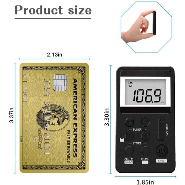 Mini Radio Portable AM FM Avec Écran LCD, Casque Et Préréglages - Idéale Pour Jogging, Marche Et Voyages