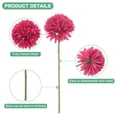 thumbnail image 2 of Uxcell 12 Paquete de Flores de Bola de Crisantemo Artificial de 11 pulgadas Ramo de Seda de Crisantemo Falso para el Hogar Rojo Rosa, 2 of 6