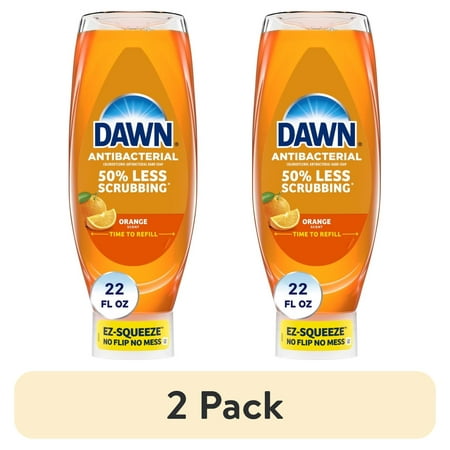 (2 pack) Dawn Ultra Antibacterial EZ-Squeeze Hand Soap, Orange Scent, 22 fl oz