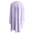 thumbnail image 4 of Fgnfyis Elegant Wedding Evening Shawl Solid Tone Chiffon Fabric with Slit Design Large Wrap Purple One Size, 4 of 5