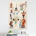 thumbnail image 1 of Animal Tapestry, Circus Performance Fun Athlete and Animals Horse Heavy Lifting Themed Colorful Print, Fabric Wall Hanging Decor for Bedroom Living Room Dorm, 5 Sizes, Multicolor, by Ambesonne, 1 of 1