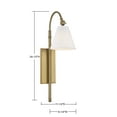 thumbnail image 7 of Savoy House Rutland 1-Light Adjustable Wall Sconce in Warm Brass, 7 of 7