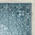 thumbnail image 5 of DecMode Metal Farmhouse Carved / Scrollwork Detailed Floral Wall Decor 33"W x 34"H, Washed Blue / Turqoise Finish with White Wooden Frame, 5 of 13
