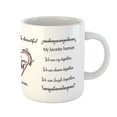 thumbnail image 3 of Ambesonne Mom Ceramic Gift Mug, I Love You Mother's Day Sayings, 11 oz, Scarlet and Black, 3 of 4