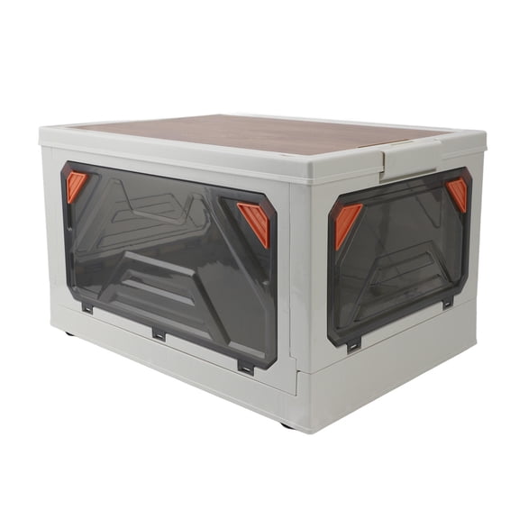 YAHHU 52L Foldable Stackable Plastic Storage Box with 5‑Way Lid, Dust‑Resistant, Food‑Safe, Multi‑Use Organizer for Camping, Travel & Home