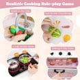 thumbnail image 6 of Costway Corner Play Kitchen Toddler Kitchen Playset with Range Hood, Ice Maker, Microwave Pink, 6 of 10