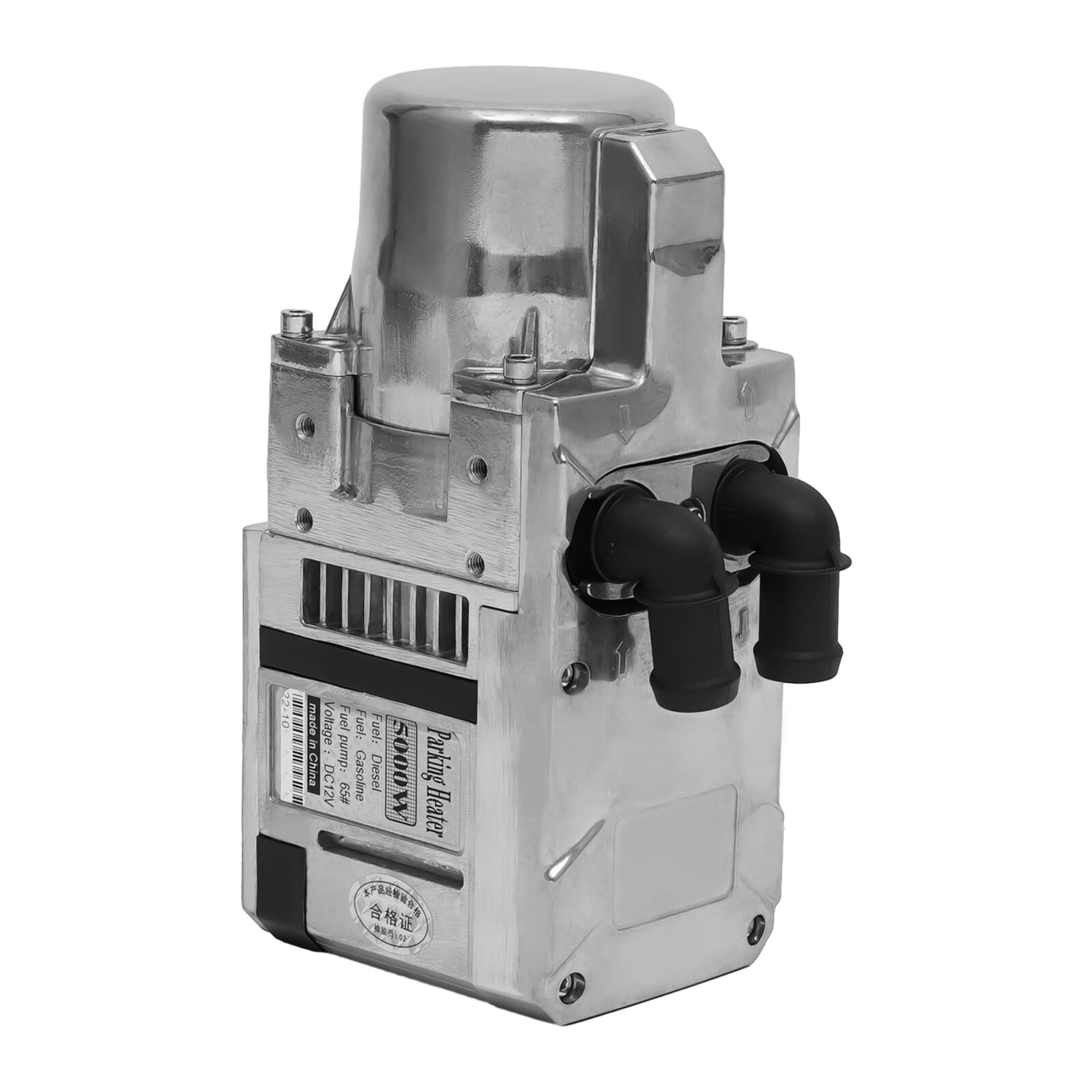 Silver Aluminum Alloy Diesel Water Heater Kit 5000W 12V For RV Cars Heat Conduction Coolant Heating