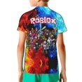thumbnail image 2 of Roblox T-shirt pour Enfants Manches Courtes Col Rond Garçons Filles 3D Dessin Animé Chemises Décontractées, 2 of 6