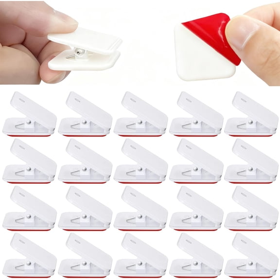 20 Piece Self Adhesive Wall Clips Tapestry Hangers Photo Holders Sticky Double Sided Poster