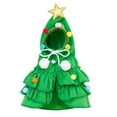 thumbnail image 3 of Xmas Tree Cape with Santa Hat Dogs Cat Christmas Costume for Cats Dogs Green Large, 3 of 8