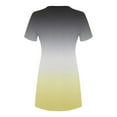 thumbnail image 3 of Ersazi Robe pour Femmes 2023 Mode pour Femmes Col Rond Chandail à Enfiler avec Manches Courtes Imprimées Décontractée Ample Longueur Genou en Liquidation Bleu G, 3 of 4