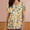 #0137-Yellow, variant on Scrubs for Women V Neck Slim Tunic Printed Scrub Tops Medical Nurse Shirt Soft Casual Uniform with Pockets