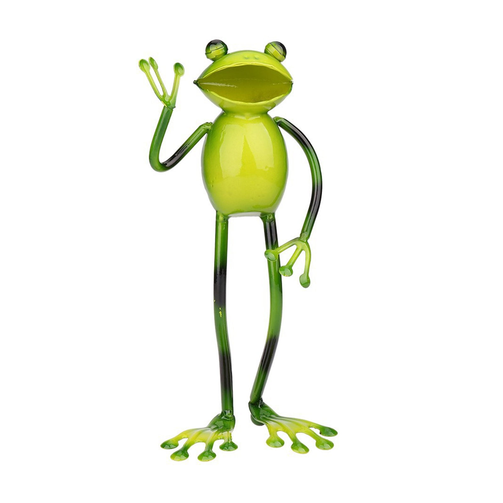 Decorative Iron Metal Frog Ornaments Handicraft Garden Pastoral