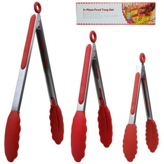XMMSWDLA silicone kitchen Tongs for Cooking with Silicone Tips 9 Inch  Non-Slip Grip Cooking Tong for Barbecue,Air Fryer, Cooking, Frying