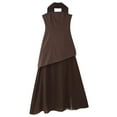 thumbnail image 5 of Women's Layered Tube Maxi Dress with Tiered Style and Asymmetrical Cut 95% Cotton 5% Spandex for Casual Summer Everyday, 5 of 6