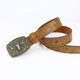 thumbnail image 3 of Western Cowboy Belt Buckle Belt BROWN 125CM brown 125cm, 3 of 5