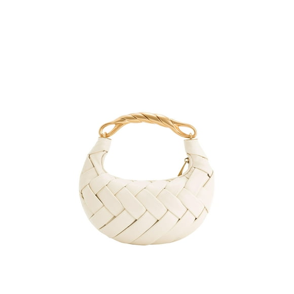 Bolso de mano JW PEI Orla Weave de cuero vegano blanco