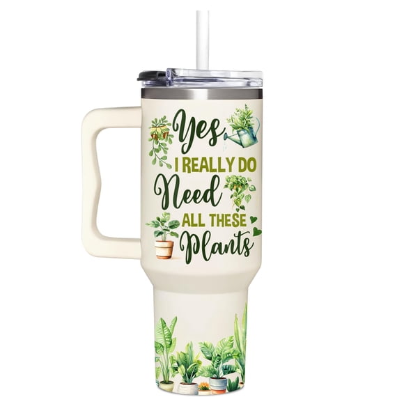 Vaso AT2Z GLOBAL Gardening 1.2 L con mango y pajita