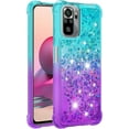thumbnail image 3 of for Xiaomi Redmi Note 10 4G/Redmi Note 10S Case,Creativity Clear Gradient Quicksand Glitter Flowing Liquid Floating Case Bling Diamond Sparkle Cover for Redmi Note 10 4G JB Bluish Violet, 3 of 14