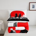thumbnail image 4 of Western Bedding Sets Full,Horse Comforter Set Tropical Cactus Red Sun Quilt,Cowboys Gifts for Women Cowboy Western Decor for Home,Black and White, 4 of 5