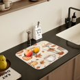 thumbnail image 5 of Yayeee Dish Drying Mat for Kitchen Counter 18" x 24" Microfiber Super Absorbent Coffee Decorative Pad, Fall Mug Pattern, 5 of 9