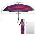 thumbnail image 2 of POBUDS Windproof Automatic Umbrella – Steel-Carbon Fiber Frame, UV-Blocking Black Coating Inside, Auto Open/Close - Cyber Neon Mountains, 2 of 8