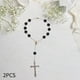 thumbnail image 4 of Pulsera De Cuentas De Cruzadas, Brazalete Religioso Para Hombres, Mujeres, Bodas, Color Negro, 4 of 6