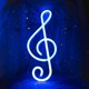 thumbnail image 1 of Music Note LED Neon Sign with Batteries and USB - Light Up Wall Decor for Bar, Party, Concert, Wedding, 1 of 5