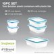thumbnail image 2 of Recipientes para almacenamiento de alimentos Snapware Total Solution, paquete de 5, 2 of 6