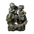 thumbnail image 2 of 28.5" Gray and Bronze Colored LED Lighted Kids Playing in Stream Outdoor Patio Fountain, 2 of 2