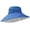 Blue, variant on CoCopeaunts Reversible Bucket Hat for Women Summer Wide Brim Sun Shade Outdoor Casual Solid Men Fisherman Hat with Chin Strap