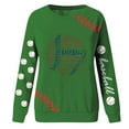 thumbnail image 5 of Holzkary Baseball Sweatshirt for Womens 2025 Round Neck Long Sleeve Top Hoodless Sweatshirt Long Sleeve Comfy Baseball Shirts Softball Crewneck Graphic Pullover Top 2025 Fall Sweatshirts Green M, 5 of 5