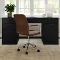 thumbnail image 6 of Martha Stewart Upholstered Office Chair in Saddle Brown/Polished Nickel, 6 of 12