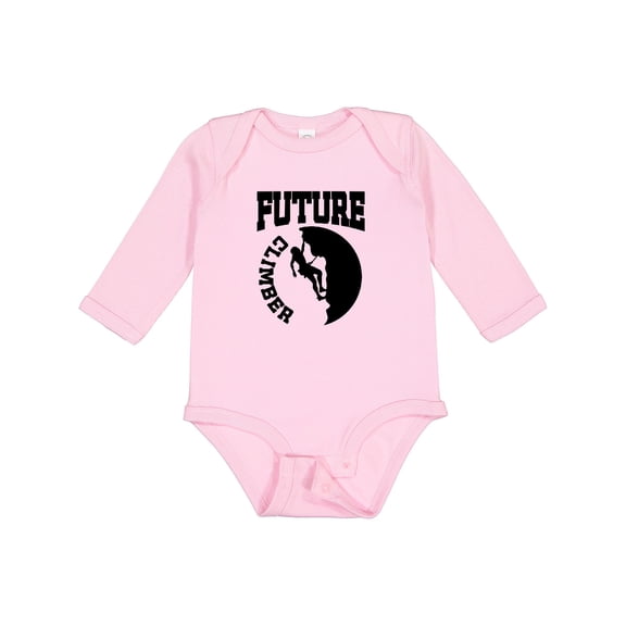 Inktastic Climbing Future Climber Boys or Girls Long Sleeve Baby Bodysuit