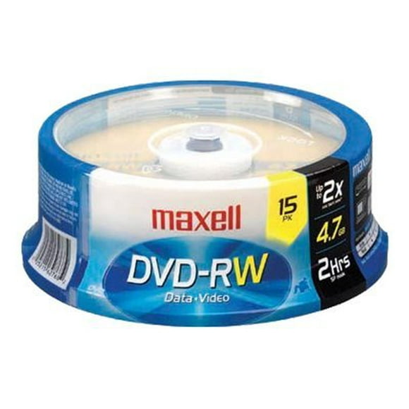 Maxell - 15 x DVD-RW - 4.7 GB 2x - spindle