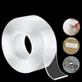 thumbnail image 3 of SENRISE Double Sticker Tape PET Protective Film Carpet Tape Mounting Tape Washable and Reuseable Transparent, 3 of 7