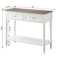 thumbnail image 6 of Convenience Concepts French Country Two Drawer Hall Table, Driftwood/White, 6 of 7