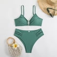 thumbnail image 7 of HUAXUN Womens Swimsuit Cover Up Vintage Halter Swimwear Swimsuit Bikini Knot Front Bathing Suit 2 Piece Swimsuit Tummy Control Bathing Suit, 7 of 7