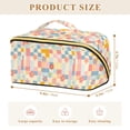 thumbnail image 4 of FORMRS Makeup Bag Travel Cosmetic Organizer for Women Fold Flat Zipper Pouch with Handle, Pink Floral, 4 of 8