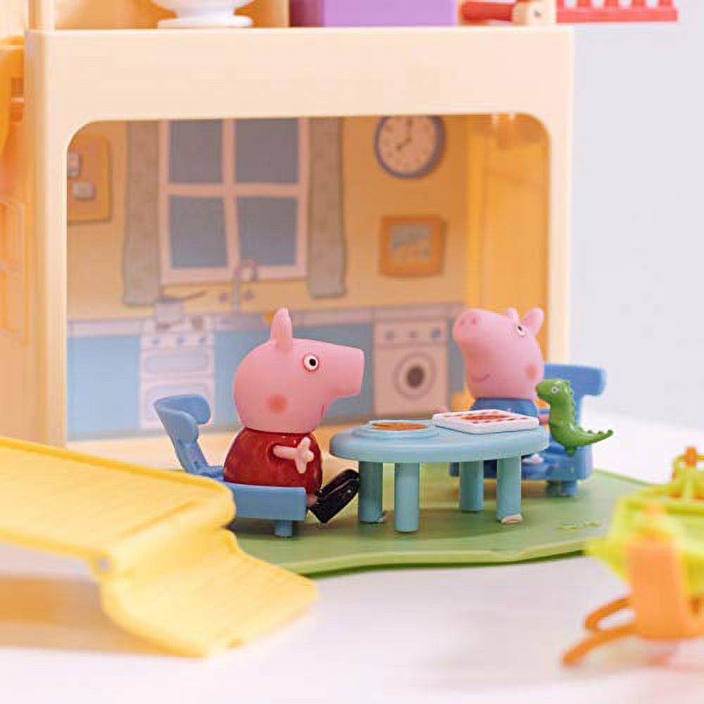 Peppa Pig's Fold-n-Carry House w/ Furniture, Camper Van, Train, & 5  Characters