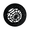 Powder Coated Black, variant on Spooky Gothic Round Vent cover 6" Duct Opening (Overall 7-1/2") Spider Web Design Solid Cast Aluminium Register