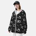 thumbnail image 3 of Saiise Ho-Ho-Ho 2 Pattern Sun Protection Hoodie for Men and Women, Lightweight Quick-Dry Windproof with Hood and Zip-Large, 3 of 7